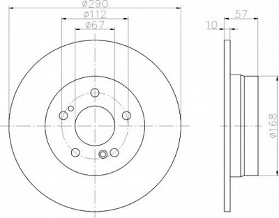HELLA PAGID 8dd355105731 -  Тормозной диск